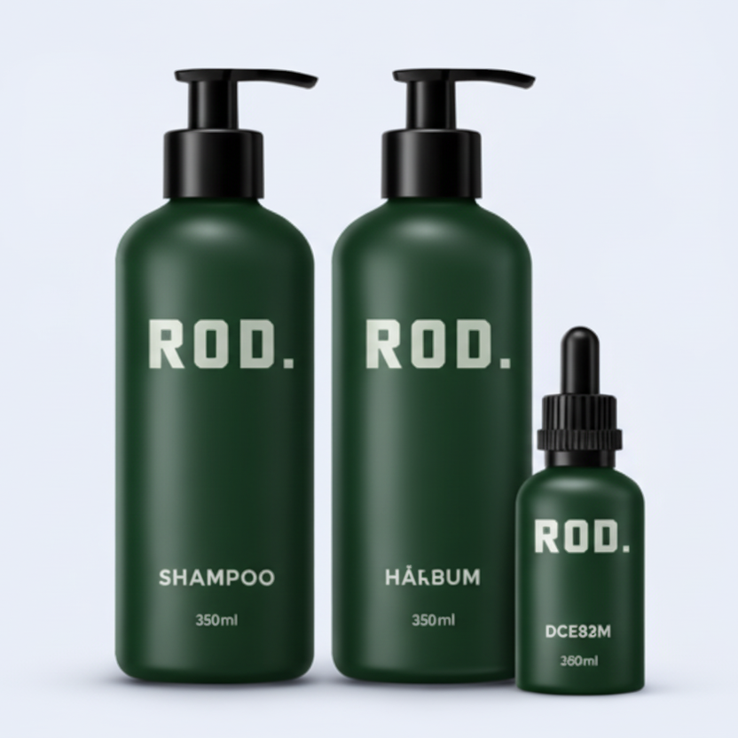 ROD. 02 pakke til begyndende hårtab: shampoo, hårbalsam og serum
